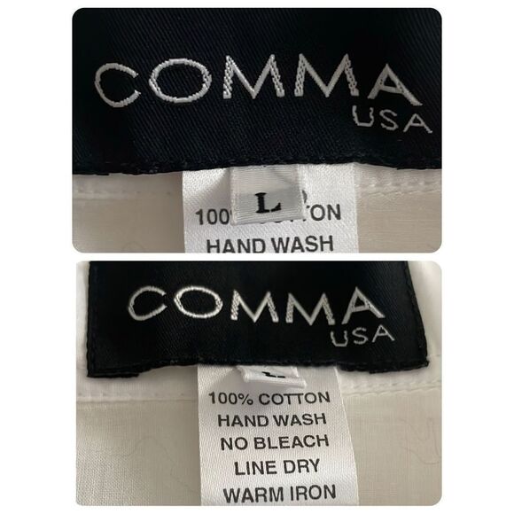 Cotton Sheer Eyelet Floral Hearts Button Front Top L - Picture 8 of 9